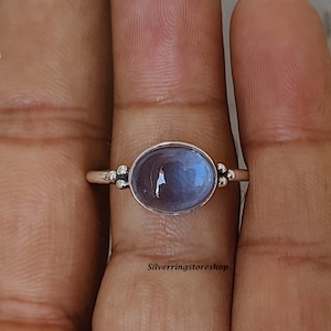 Tanzanite Ring, 925 Sterling Silver Ring, Handmade Ring, Beautiful Ring, Tanzanite Stone Jewelry, Gemstone Ring, Silver Band Ring, Gift Ring