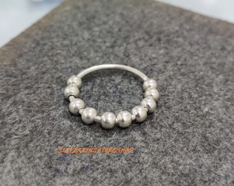 Anello girevole, anello in argento sterling 925, anello delicato, anello boho, anello da donna, anello di tendenza, anello fatto a mano, anello gioiello, regalo per lei,
