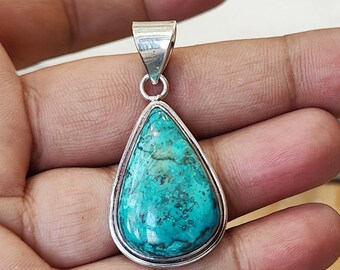 Shattuckite Pendant, Gemstone Shattuckite, 925 Solid Sterling Silver Pendant, Handmade Pendant, Boho Pendant, Women Jewelry, Gift For Her,//