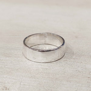 Handmade Sterling Silver Hammered Ring: Modern Dimpled Band