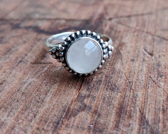 Anello Regolabile In Argento Sterling Con Pietra Di Luna - Design Ferro Di Cavallo - Foto 7