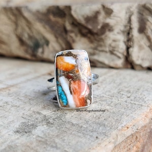 Oyster turquoise Ring, 925 Sterling silver Ring, Dainty Ring, Handmade Ring, Jewellery Ring, Meditation Ring, Gemstone Ring, Gift For Her,,