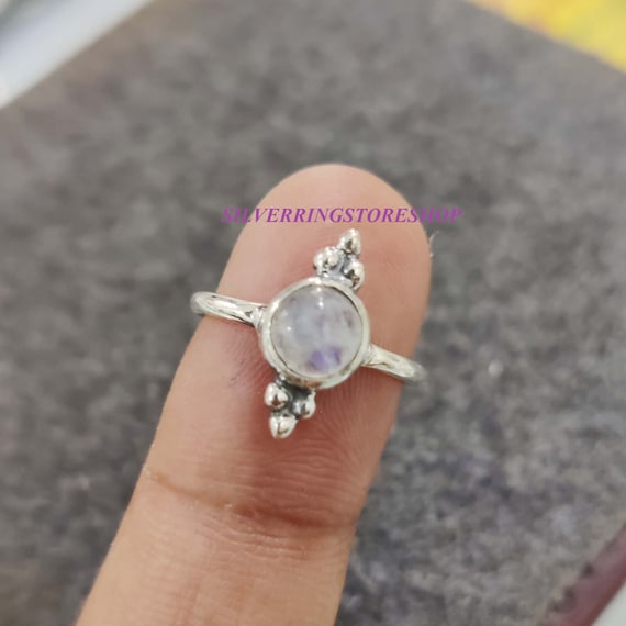 Moonstone Ring, 925 Sterling silver Ring, Fidget Ring, Band Ring, Boho Ring, Dainty Ring, Handmade Ring, Statement Ring, Gift For Her,,