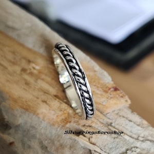 Spinner Ring, 925 Sterling silver Ring, Dainty Ring, Boho Ring, Fidget Ring, Meditation Ring, Women Ring, Worry Ring, Peace, Gift For Her,
