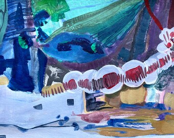 Acrylmalerei Abstrakte Landschaft Etsy