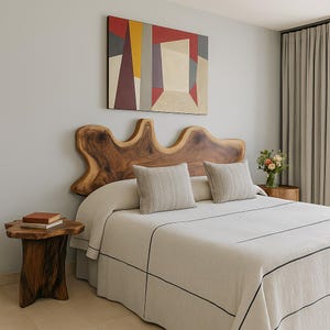 Organic Sculpted Headboard for Bedroom and Master Suite