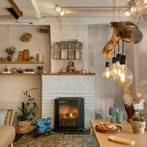 DriftWood Ceiling Light - Custom Size Ceiling Lamp - Nature-Inspired Wooden Light - Rustic Charm Wooden Lamp