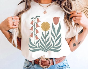 NO WORDS Subtle Anti Trump Shirt, FDT Foxglove Daisy Tulip Shirt, Floral Anti Trup Anti Maga Freedom Democracy Truth Tshirt, Democrat Gift