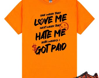 GOT PAID Shirt to Match JA 3 Tiger, Ja 3 Animal Pack Tiger Safety Orange University Red Black Match Tee