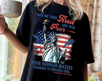 Statue of Liberty Shirt Liberal 4th of July Anti Trump Shirt Due Process Stop ICE Anti Fascism Shirt Protest Shirt Anti Trump Anti MAGA