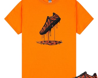 Dripping Shoe Shirt to Match JA 3 Tiger, Ja 3 Animal Pack Tiger Safety Orange University Red Black Match Tee