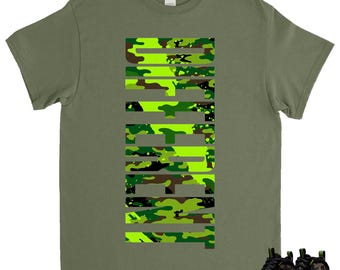 Annan tröja som matchar Air Foamposite Pro Army Camo 2026, Foamposite Camo Grön Svart Voltage Grön Gum Mörkbrun Match T-shirt
