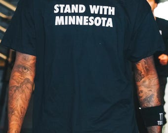 Stand With Minnesota Unisex Tshirt - I Stand With Minnesota Protest T-Shirt | American Proud, American Strong, no regime