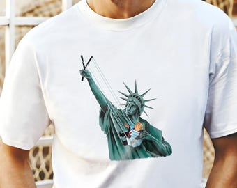 Anti Trump Shirt Resist Statue of Liberty Tshirt, Resist Tshirt for Feminist Gift Protest Political Usa Freedom Activist T Shirt FDT Shirt