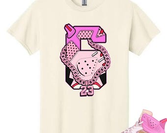 Matchande tröja med nummer 6 till AJ 6 Awake Playful Pink Sneaker, Jordan 6s Awake NY Playful Pink Infrared 23 Shy Pink Arctic Pink Match-tröja