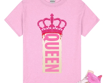 Queen-tröja som matchar AJ 6 Awake Playful Pink Sneaker, Jordan 6s Awake NY Playful Pink Infrared 23 Shy Pink Arctic Pink Match-tröja