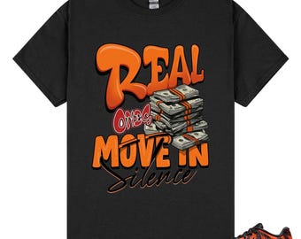 Real One Move In Silence Shirt to Match JA 3 Tiger, Ja 3 Animal Pack Tiger Safety Orange University Red Black Match Tee