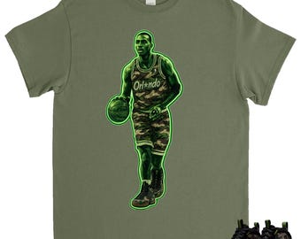 Spelartröja som matchar Air Foamposite Pro Army Camo 2026, Foamposite Camo Grön Svart Voltage Grön Gummi Mörkbrun Matchtröja