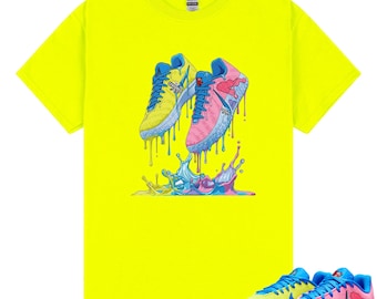 Dripping Shoe Shirt to Match JA 3 Kool Aid, Ja 3 Lemon Venom Deep Royal Blue Light Green Spark Light Photo Blue Match Tee