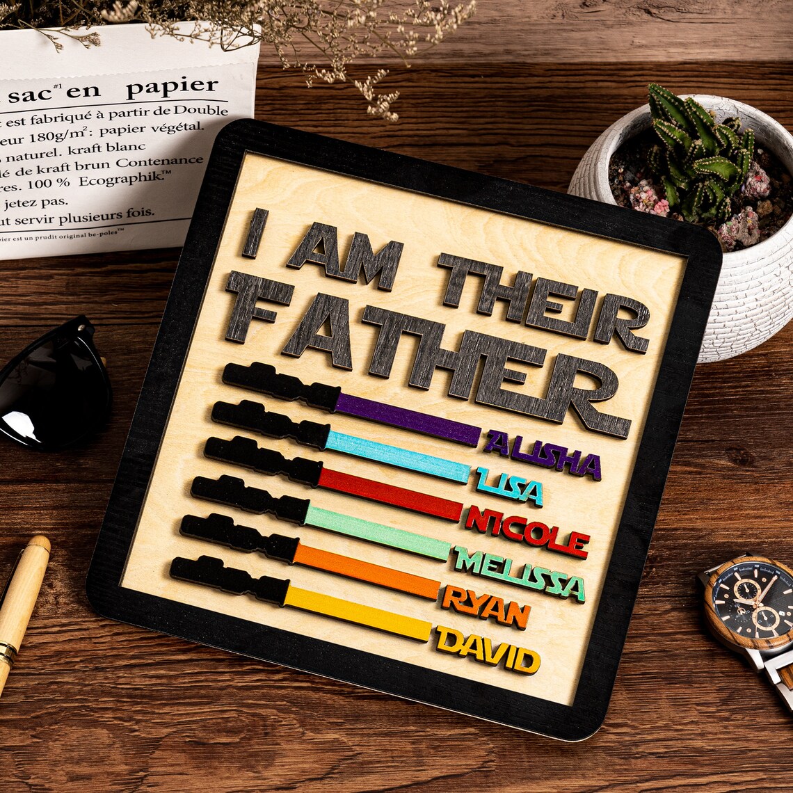 I Am Their Father Light Saber Sign Personalized Plaques Sign Etsy Australia