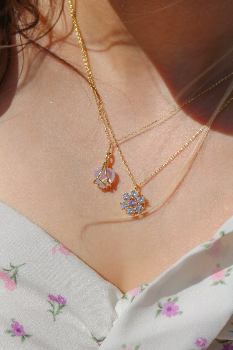 Diamond Castle Heart Necklace Friendship Necklaces Gold and Etsy