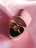Heart Locket Ring, Gold or Silver Plated Ring, Gift for her, Gold Aesthetic, Locket Ring, Locket with Letter product logo