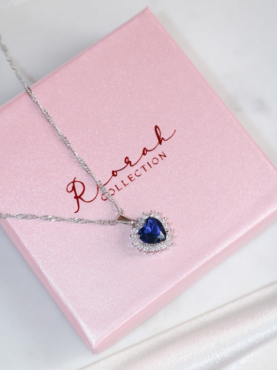 Titanic Necklace Heart of Ocean Blue 