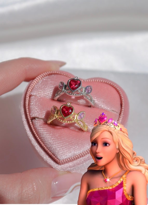 Princess Charm School Blair Crown Ring Gold or Silver Plated Etsy