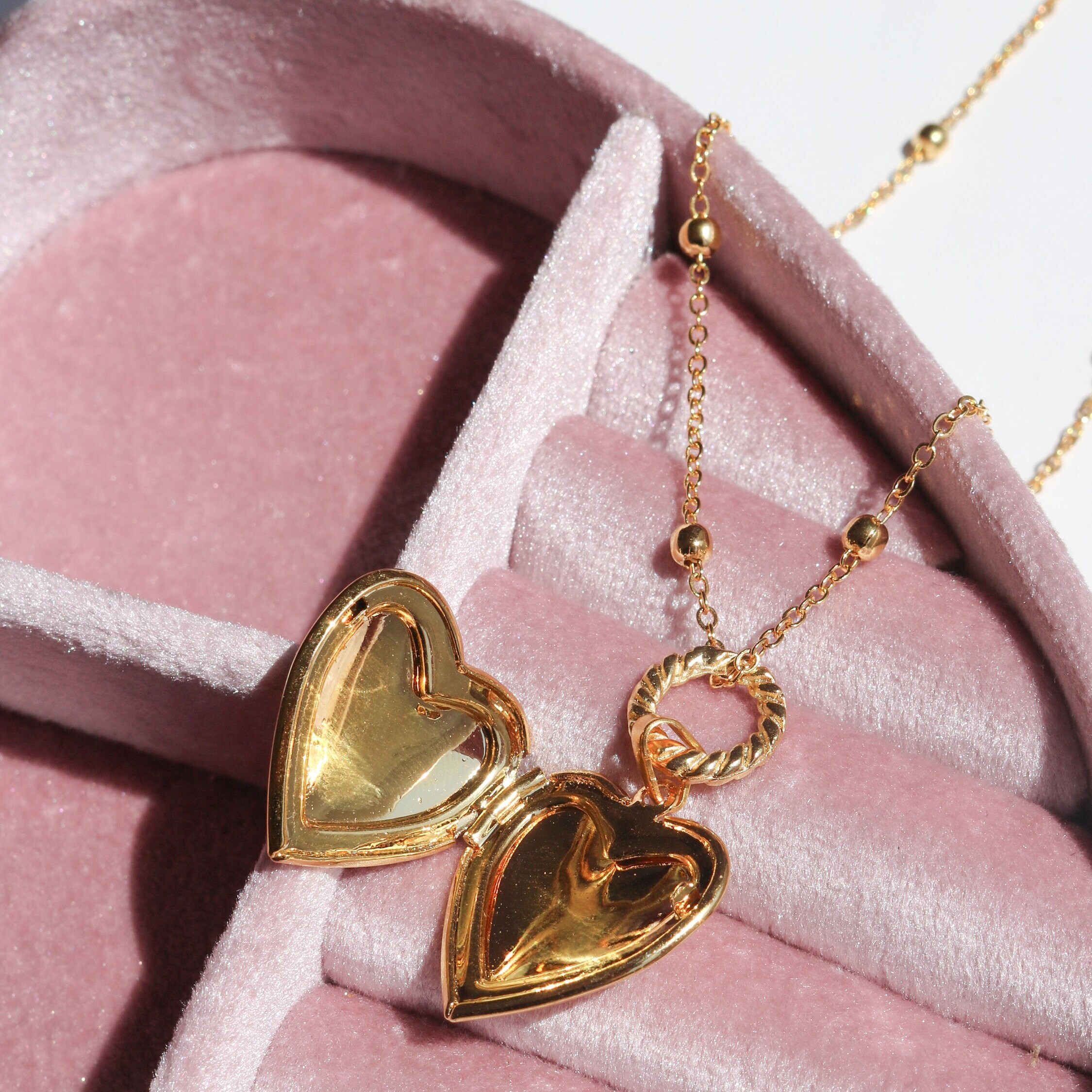 Pink Ribbon Clear Heart Necklace- Order Wholesale