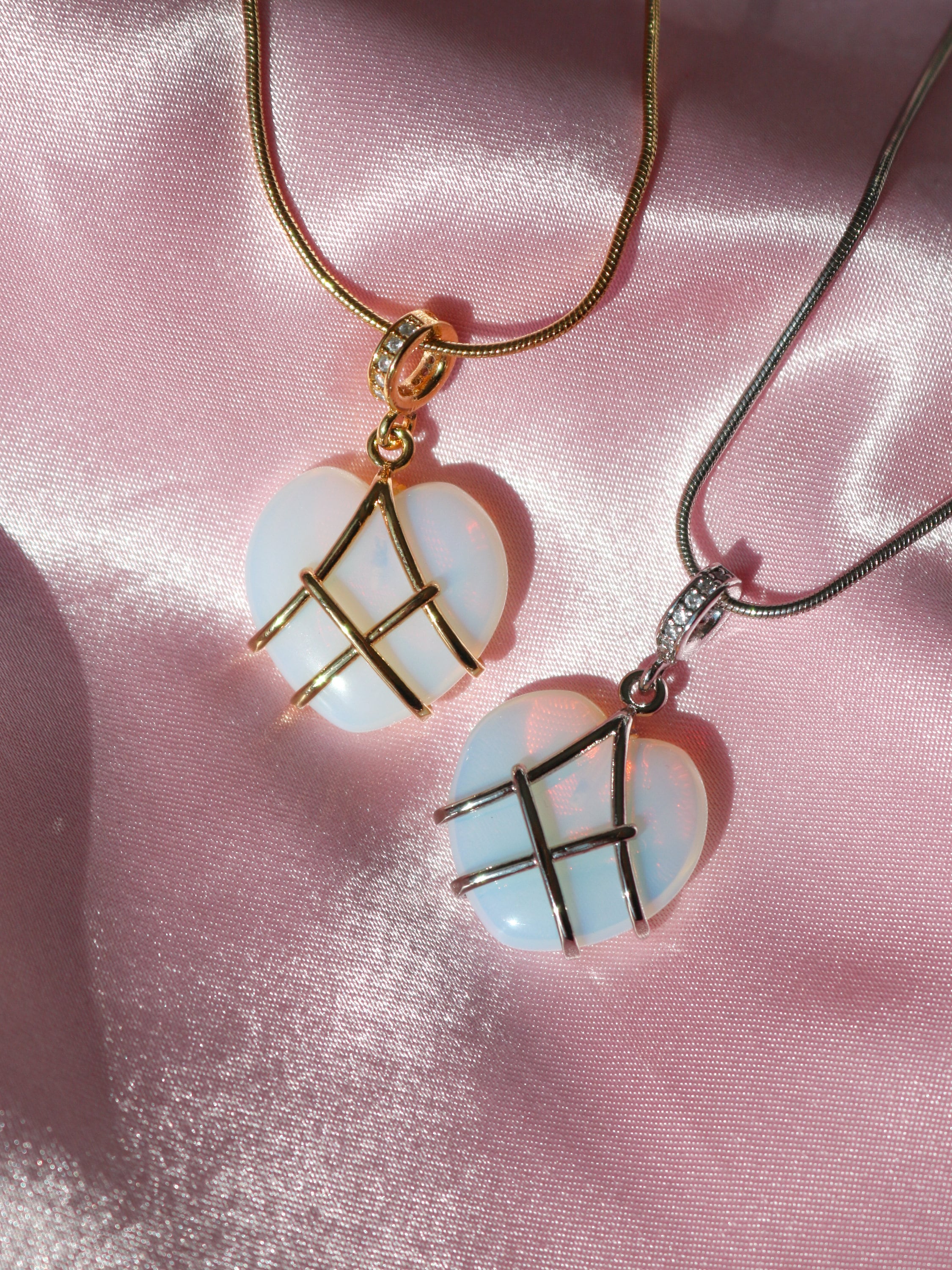 Diamond Castle Opal Heart Necklace 