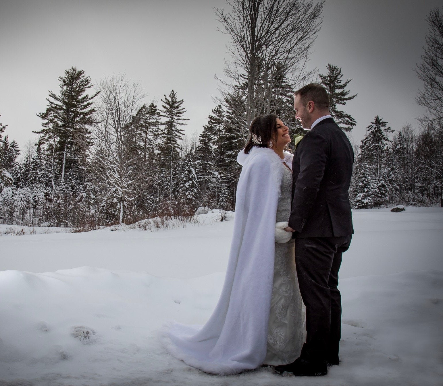 Faux Fur Bridal Cape / Winter Wedding ...