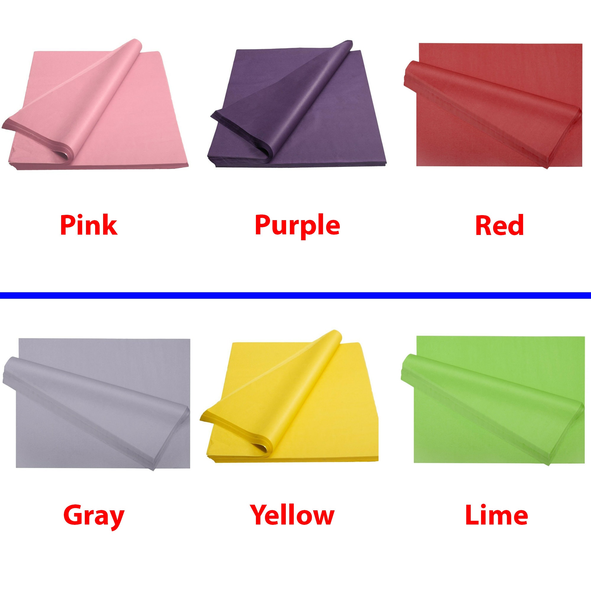 480 Sheets Solid Colored Tissue Paper Ream 15 x 20 Etsy