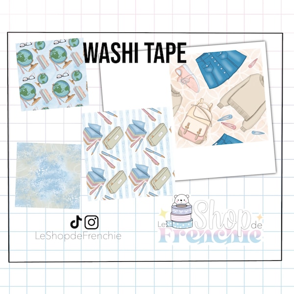 Decorative washi tape BACK TO SCHOOL tape