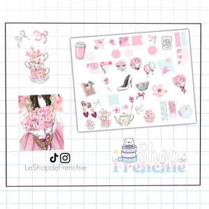 Monthly set of 3 sticker sheets on the theme of spring and cherry blossoms