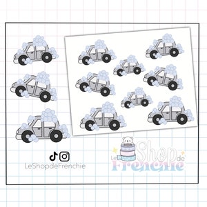 Car tracker sticker board for Bullet Journal and Planner