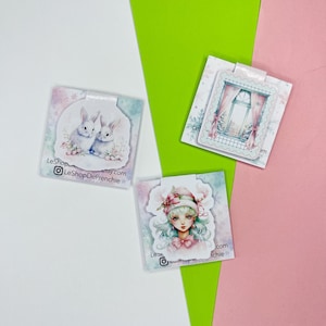 Marcapáginas magnético, rígido y plegable “Navidad rosa” para cuadernos, libros y Bullet Journals.