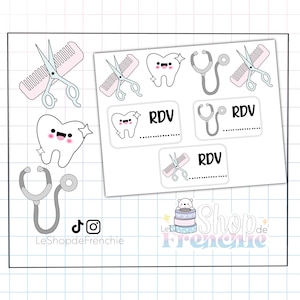 Sticker board appointment tracker dentist, doctor and hairdresser