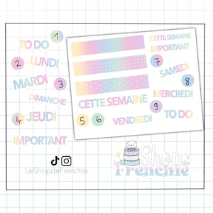 Summer pastel sticker board for Bullet Journal and Planner
