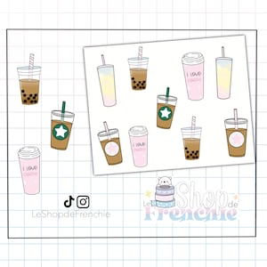 Planche de stickers Cup de café pour Bullet Journal et Planner