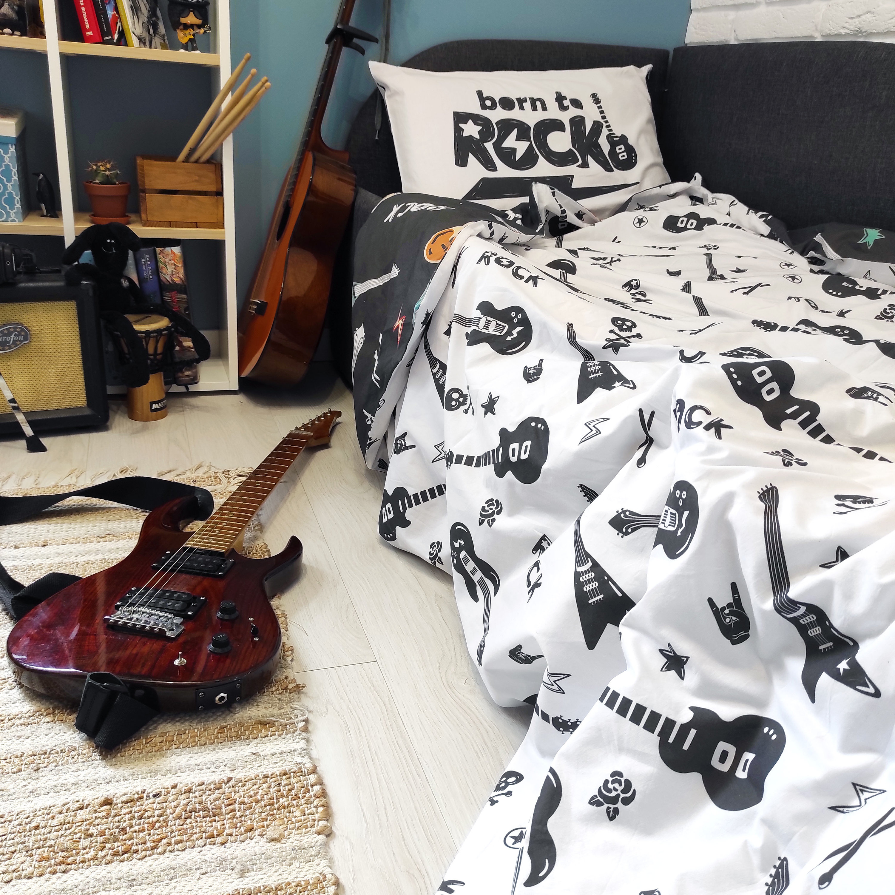 RocknRoll Bedding Set for Kids Teens Boy Rocker Bed Linen Etsy