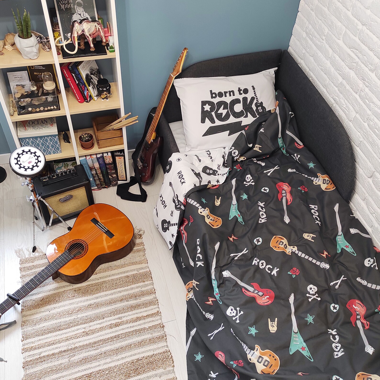 RocknRoll Bedding Set for Kids Teens Boy Rocker Bed Linen Etsy