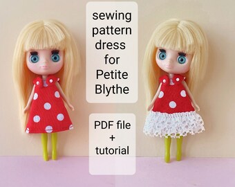 Patrón pdf vestido para muñeca Petite Blythe