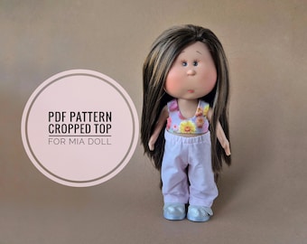 PDF pattern cropped top for Mia doll
