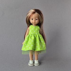 Lime green dress for mini Paola Reina and Kruselings