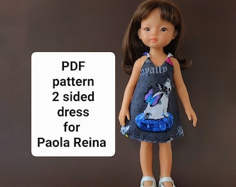 Pdf pattern dress for Paola Reina doll