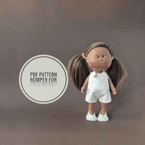 PDF pattern romper for Little Mia doll