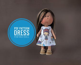 PDF pattern 2 sided dress for Mia 30cm/12"