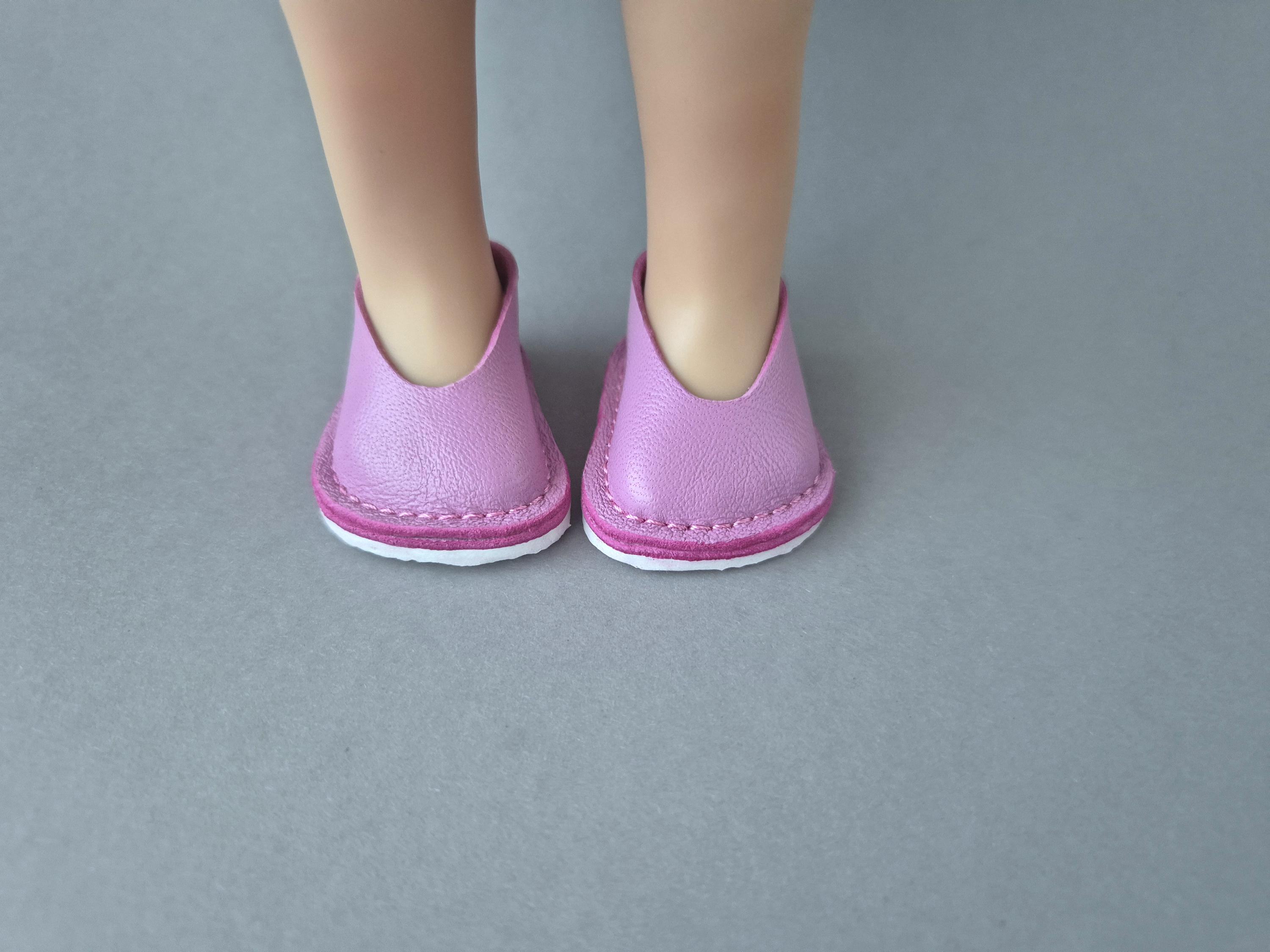 Scarpine Rosa Per Bambole - Suola 3,5 Cm, Perfette Per Bambole Con Piedi Piatti, Tela Morbida