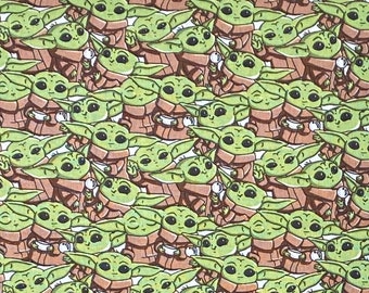 NUOVO tessuto di cotone di Star Wars con bambino mandaloriano