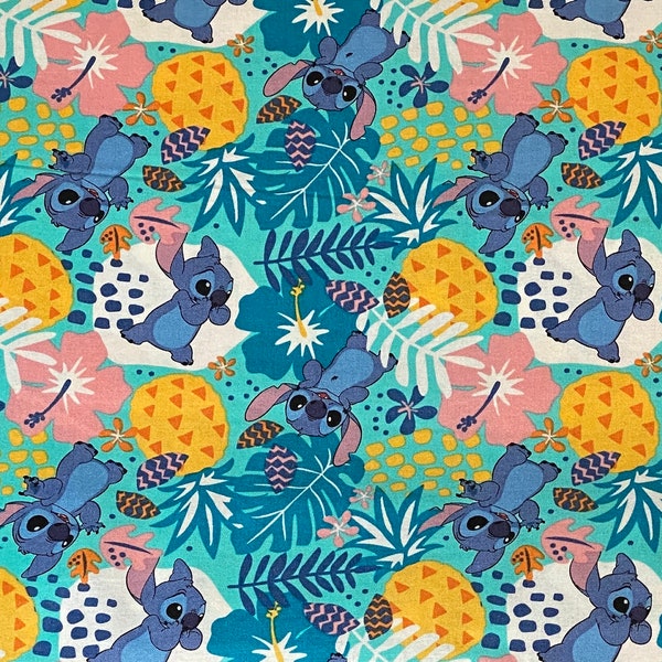 Disney Lilo and Stitch in the Jungle Cotton Fabric